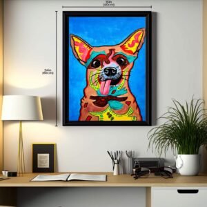 Crayon Colourful Dog Portrait - Home Decor - Image 1