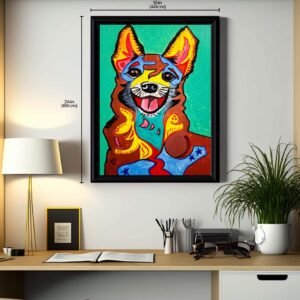 Colourful Dog Art Print - Home Decor - Image 1