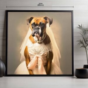 1pc Elegant Wedding Dog Art Print for home - Image 1