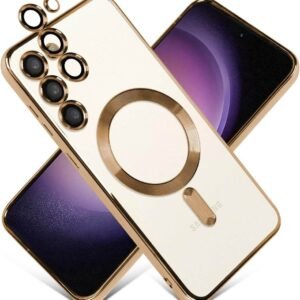 Samsung S22 Gold MagSafe Cover - Sleek, Magnetic & Protective - Image 1