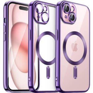 iPhone 15 Purple MagSafe Cover - Sleek, Magnetic & Protective - Image 1