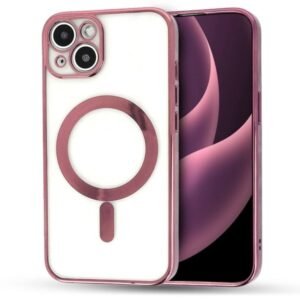 iPhone 15 Rose Gold MagSafe Cover - Sleek, Magnetic & Protective - Image 1