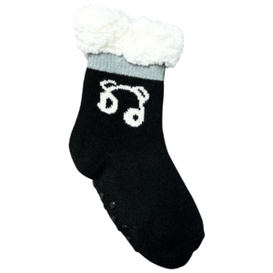 Short Black Socks with Design - Image 1