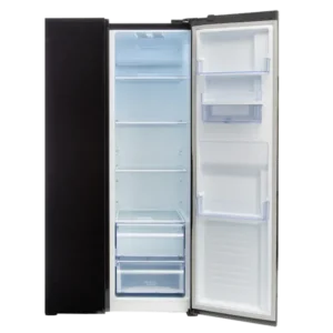 Defy DFF456 Black Glass Side by Side Fridge / Freezer 496lt - Image 2