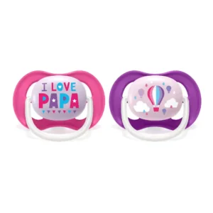 Philips Avent Ultra-Air Soother 6-18m (2 Pack) - Papa Pink SCF080/04 - Image 2