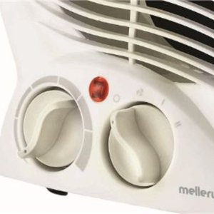 Mellerware Heater Floor Fan Plastic White 2Heat Settings 2000W "Swiss" - Image 2