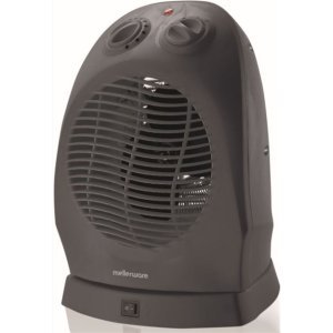 Mellerware Heater Oscilating Floor Fan Plastic Graphite 2Heat Settings 2000W "Solar" - Image 1
