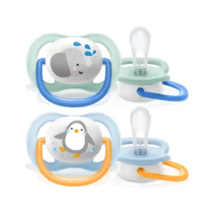Philips Avent Ultra-Air Soother 0-6m (2 Pack) - Animal Blue SCF080/05 - Image 1