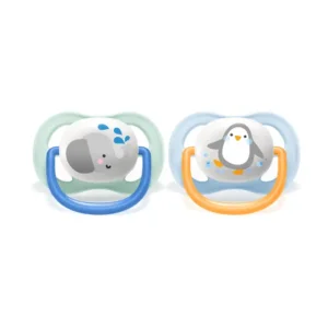Philips Avent Ultra-Air Soother 0-6m (2 Pack) - Animal Blue SCF080/05 - Image 2