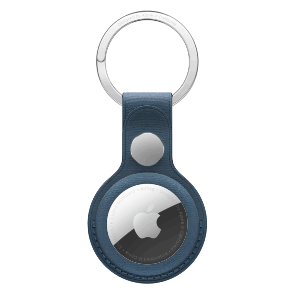 AirTag FineWoven Key Ring - Pacific Blue