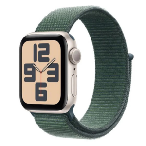 Apple Watch SE GPS 44mm Starlight Aluminium Case with Lake Green Sport Loop - Image 1