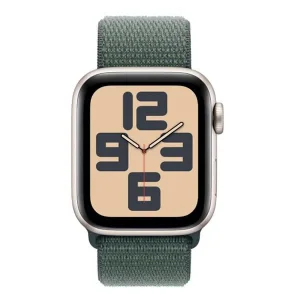 Apple Watch SE GPS 44mm Starlight Aluminium Case with Lake Green Sport Loop - Image 2