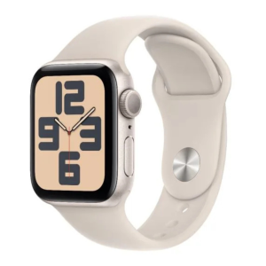 Apple Watch SE GPS 44mm Starlight Aluminium Case with Starlight Sport Band - Image 1