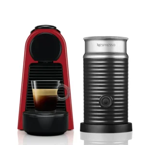 Nespresso Essenza Bundle 1450W Mini Automatic Espresso Machine with Aeroccino Milk Frother - Ruby Red 90009475 - Image 3