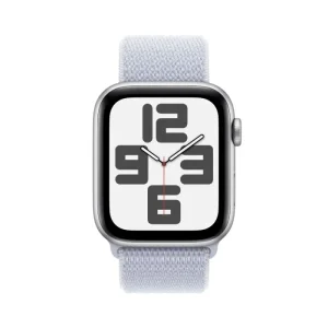 Apple Watch SE GPS 44mm Silver Aluminium Case with Blue Cloud Sport Loop - Image 2