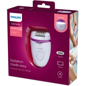Philips Satinelle Essential Corded Compact Epilator with Opti-Light - Image 4