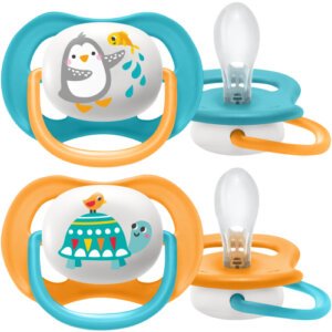 Philips Avent Ultra-Air Soother 6-18m (2 Pack) - Animal Blue SCF080/07 - Image 1
