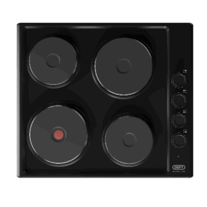 Defy DHD398 60cm Slimline Solid Hob w/ Control Panel - Black - Image 1
