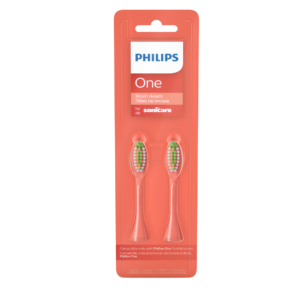 Philips One Replacement Brush Heads Standard - Coral - Pack of 2 Bh1022/01 - Image 3