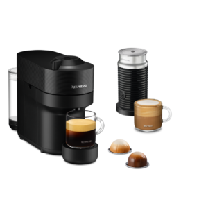 Nespresso Vertuo Pop Coffee Machine With Aeroccino Milk Frother Bundle - Liquorice Black - 90009320 - Image 2