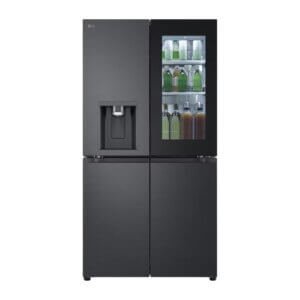 LG 611Lt Matte Black (Graphite) InstaView™ ThinQ™ Side by Side Refrigerator - GC-X257CQFS - Image 1