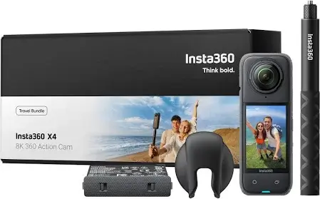 Insta360 X4 360° 8K Travel Bundle